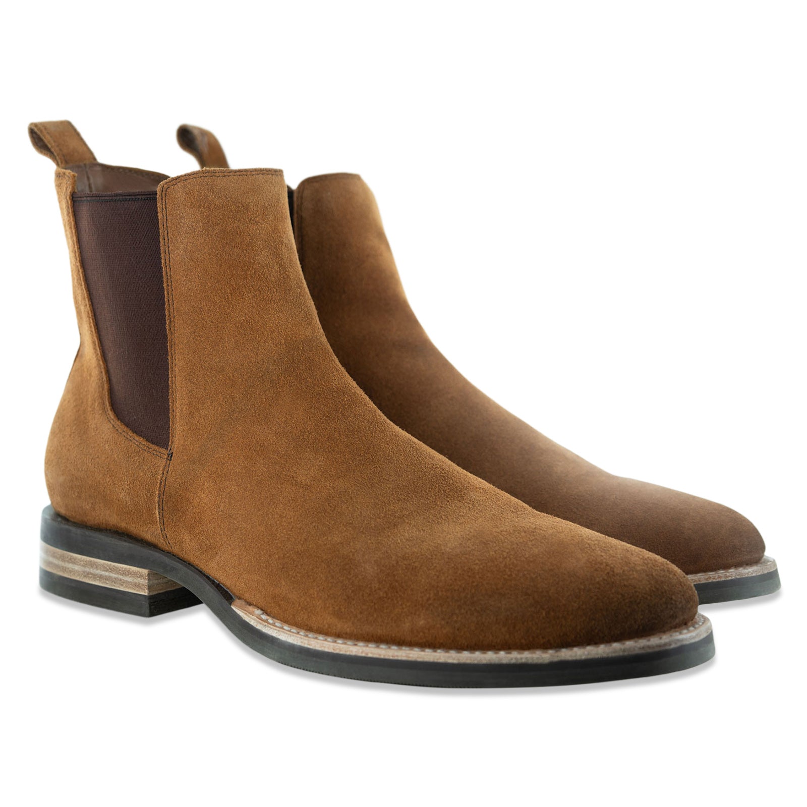 The Statement Suede Chelsea Boot A1003 in Glazed Ginger Suede (Tan) - My Store