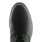 The Commander Cap Toe Lace Up Boot A1002 in Black - My Store