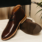 The Commuter Chukka Boot In Riviera Testa Di Moro (Brown) - Andres Handcrafted Boots