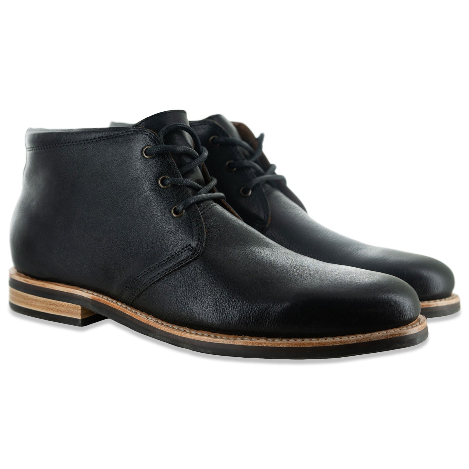 The Commuter Chukka Boot In Riviera Black - Andres Handcrafted Boots