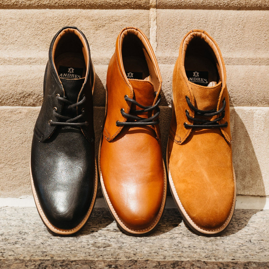 The Commuter Chukka Boot In Riviera Whiskey (Tan) - Andres Handcrafted Boots
