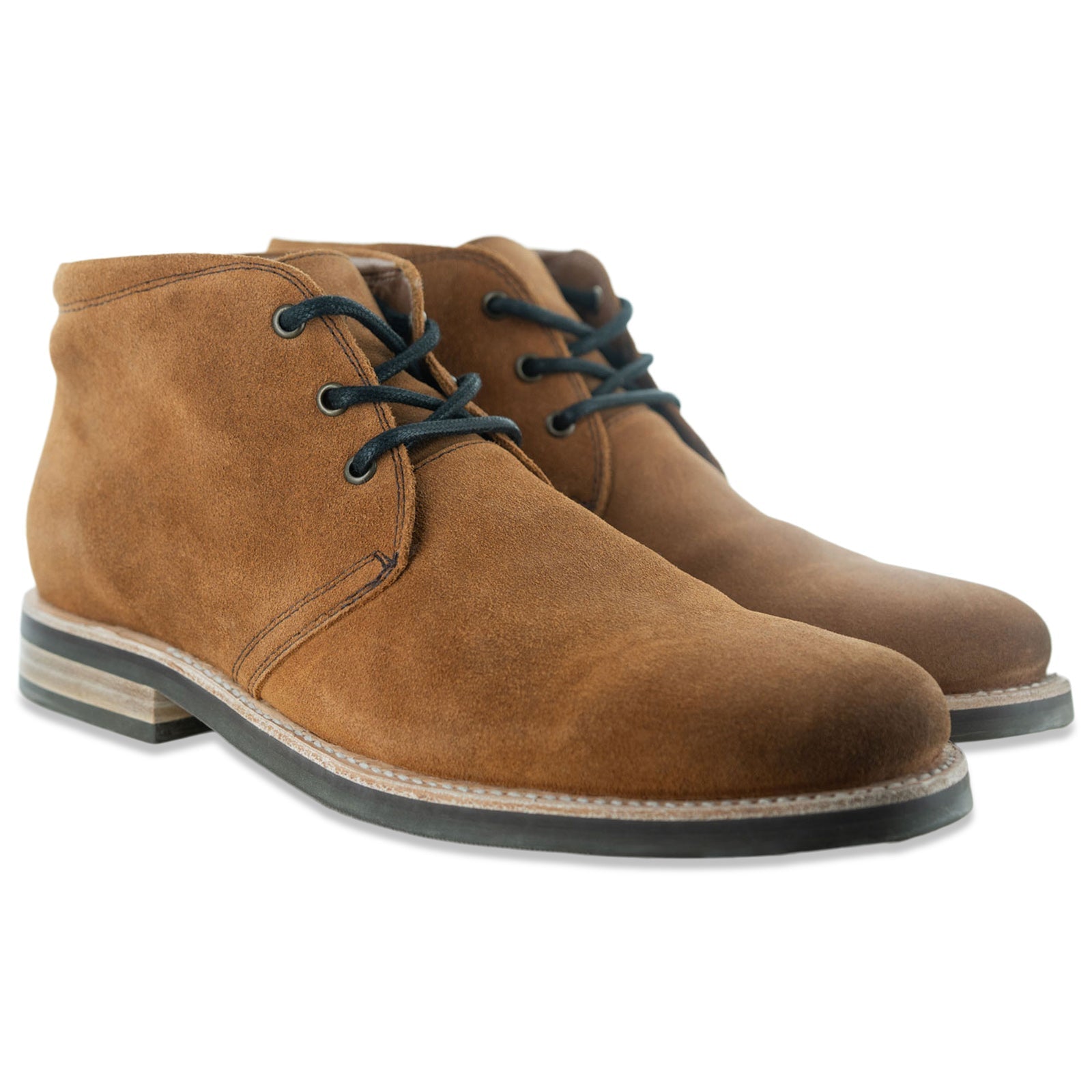 The Commuter Suede Chukka Boot In Glazed Ginger Suede (Tan) - Andres Handcrafted Boots