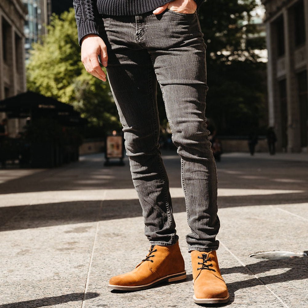 The Commuter Suede Chukka Boot In Glazed Ginger Suede (Tan) - Andres Handcrafted Boots
