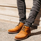 The Commuter Suede Chukka Boot In Glazed Ginger Suede (Tan) - Andres Handcrafted Boots