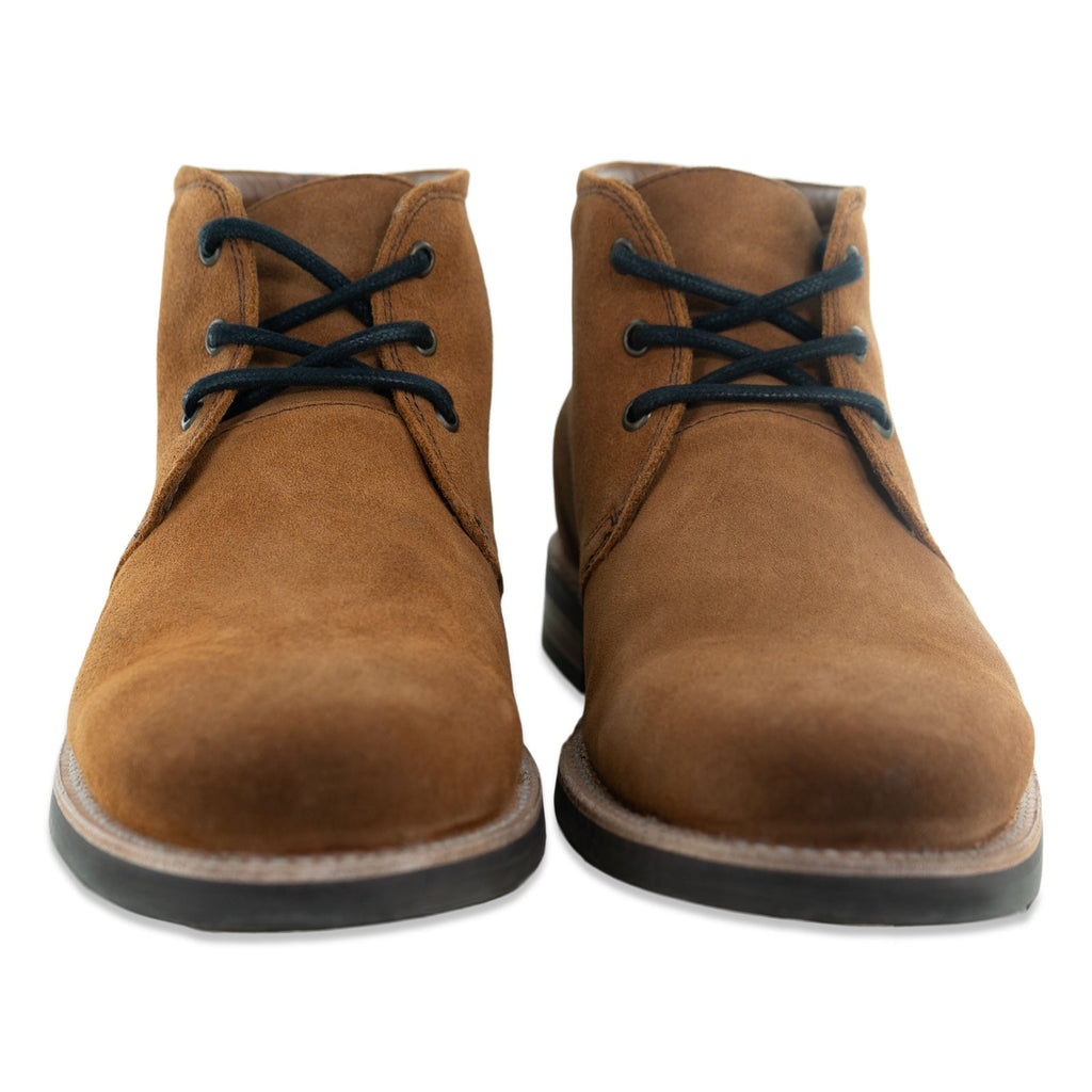The Commuter Suede Chukka Boot In Glazed Ginger Suede (Tan) - Andres Handcrafted Boots