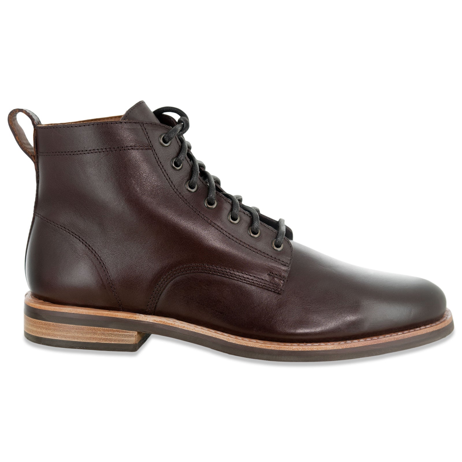The Craftsman Lace Up Boot in Rivera Testa Di Moro (Brown) - Andres Handcrafted Boots