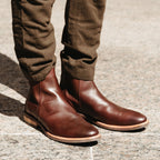 The Statement Chelsea Boot in Rivera Testa Di Moro (Brown) - Andres Handcrafted Boots