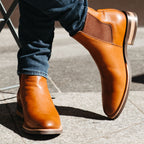 The Statement Chelsea Boot in Riviera Whiskey (Tan) - Andres Handcrafted Boots
