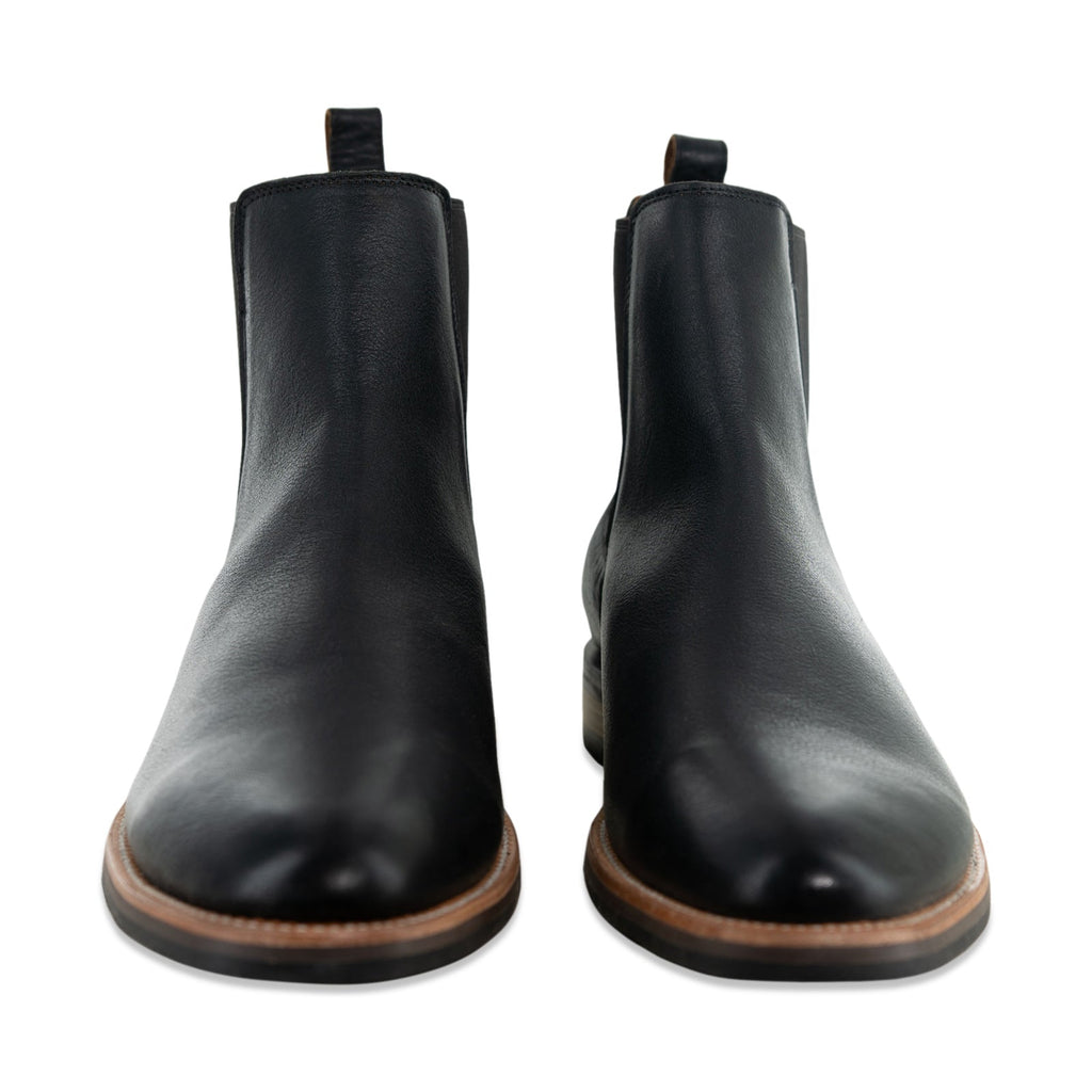 The Statement Chelsea Boot in Riviera Black Leather - Andres Handcrafted Boots