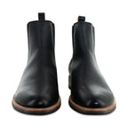 The Statement Chelsea Boot in Riviera Black Leather - Andres Handcrafted Boots