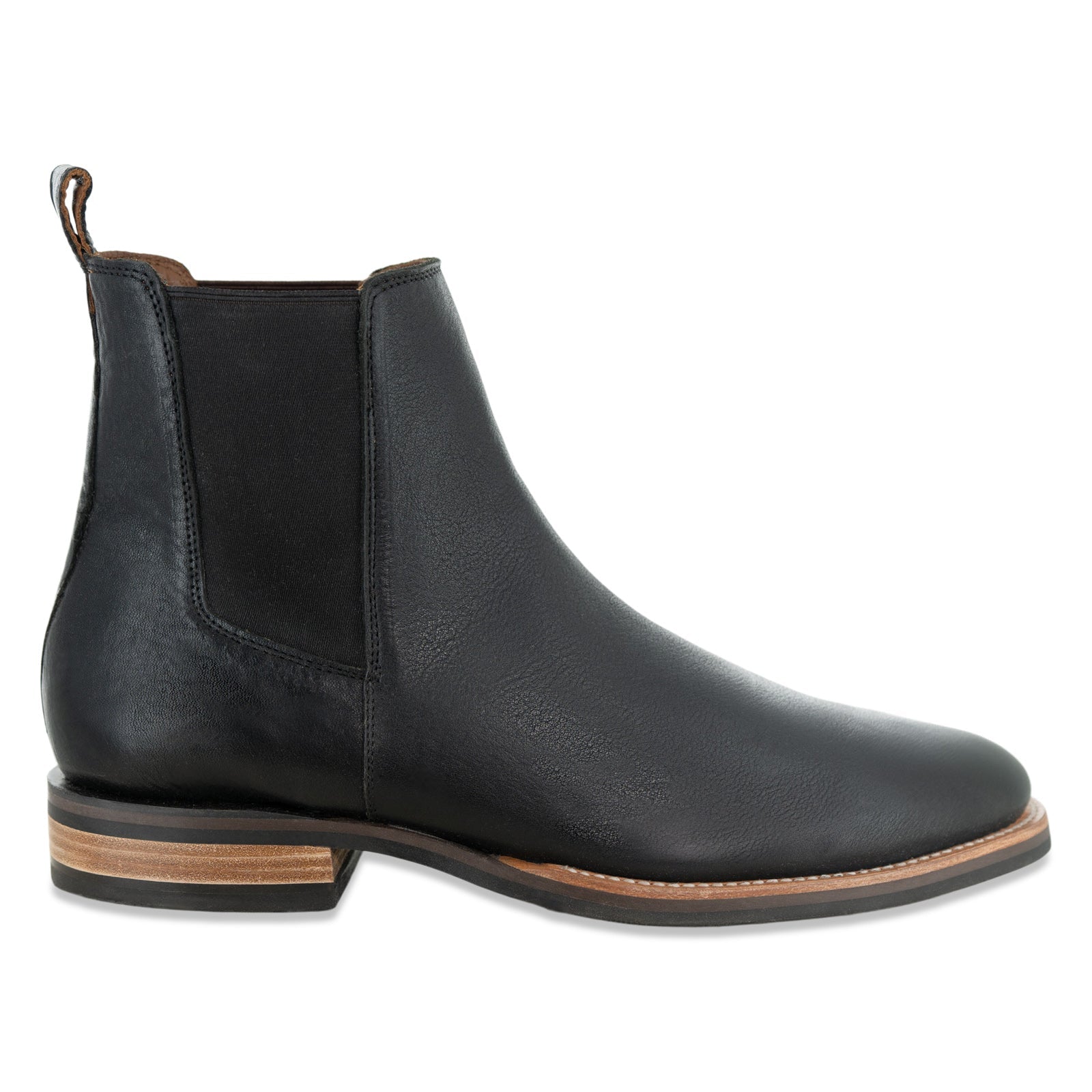 The Statement Chelsea Boot in Riviera Black Leather - Andres Handcrafted Boots
